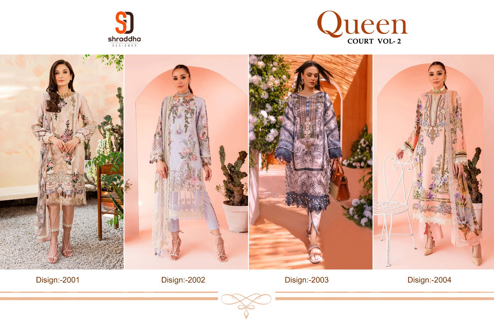 Shraddha Queen Court Vol 2 Cotton Dupatta Pakistani Salwar Suits
